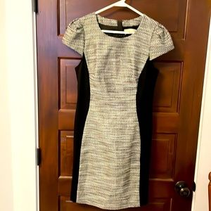 Anthropology sparkle body con, tweed dress